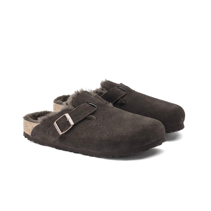 Boston Narrow Shearling Suede/Fur Mocca