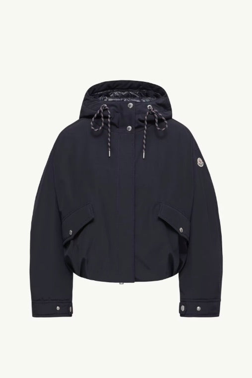 MONCLER Eucalyptus Hooded Short Down Jacket Navy - Dale