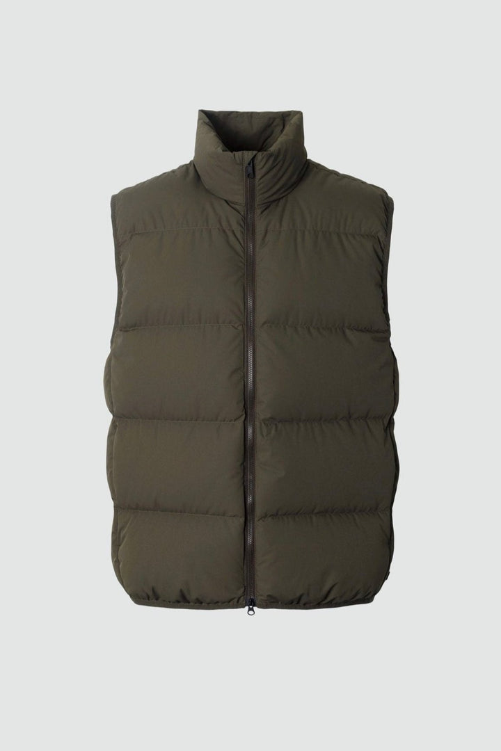 Script Vest Dark Olive