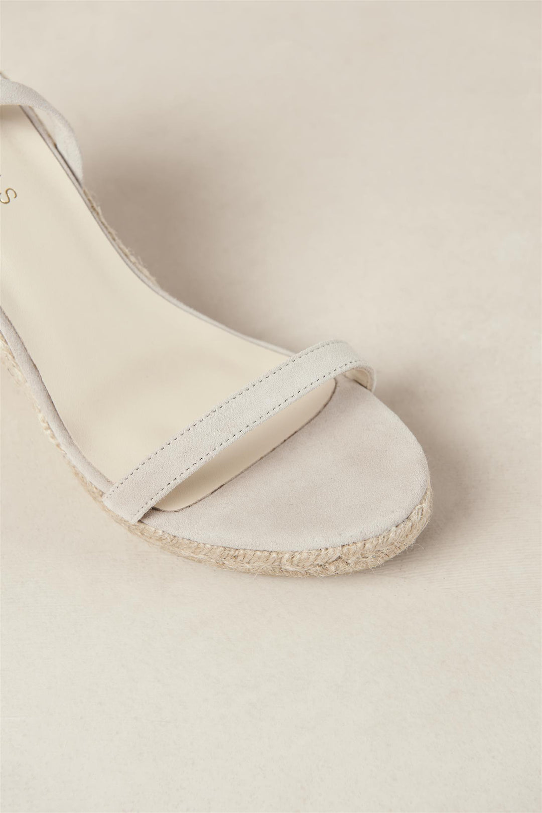 Willa Suede Cream Leather Espadrilles