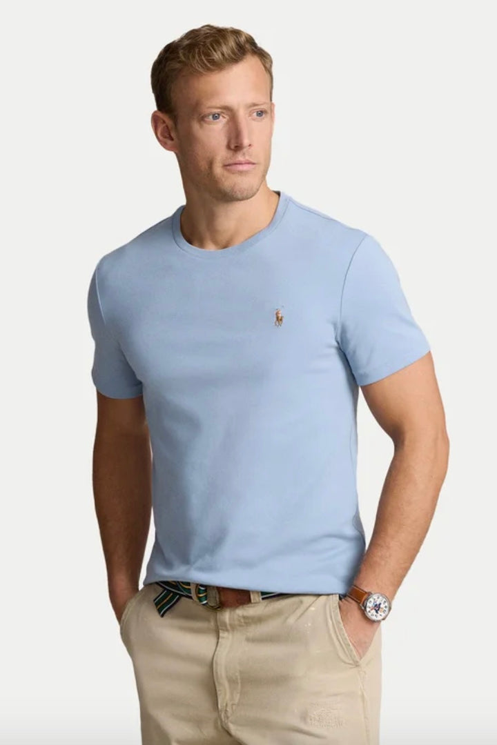 Classic Slim Fit Soft Cotton T-shirt Vessel Blue