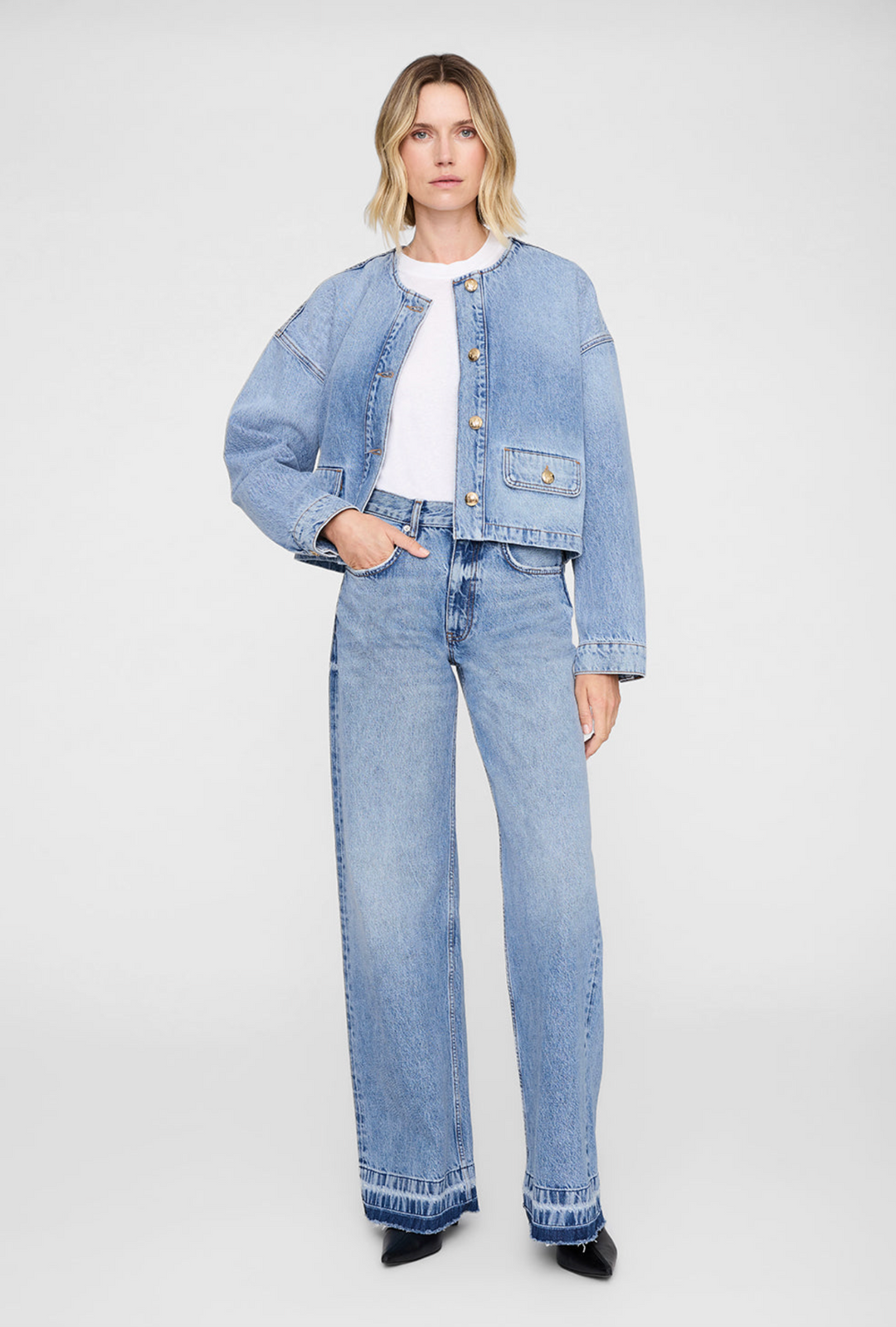 ANINE BING Lewis Jean Caspian Blue - Dale