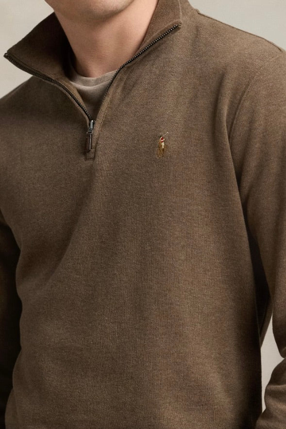 Estate-Rib Quarter-Zip Pullover Cedar Heather