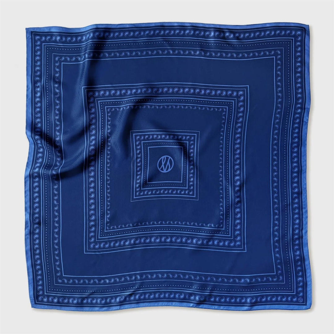 LE SCARF Paisley Scarf Royal Blue 80X80 - Dale
