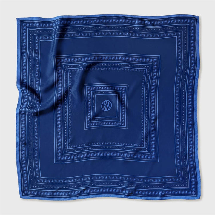 LE SCARF Paisley Scarf Royal Blue 80X80 - Dale