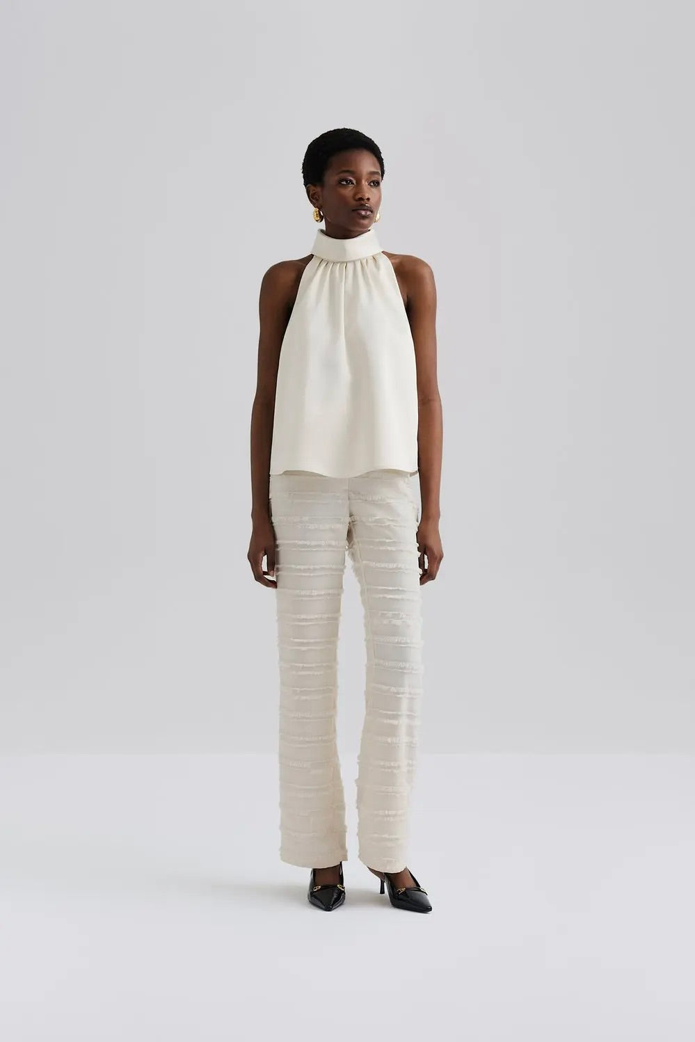 Minea Satin Halterneck Top