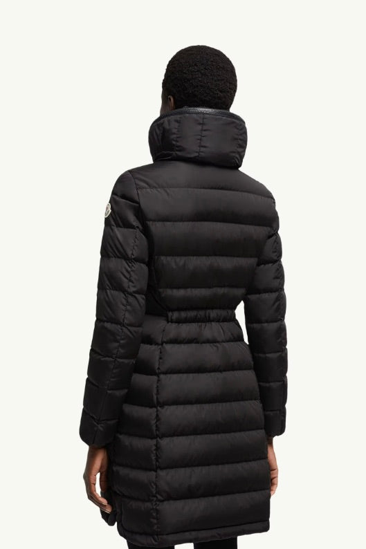 Flammette Hooded Long Down Jacket