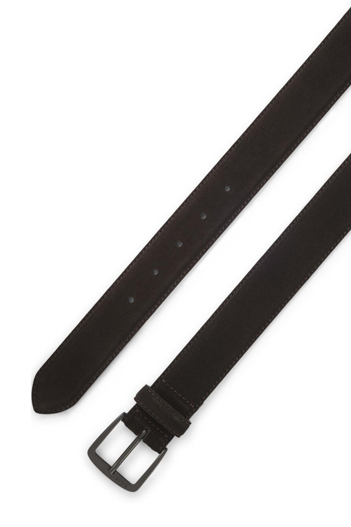Syhr-Sd-St_Sz35 Suede Belt Dark Brown