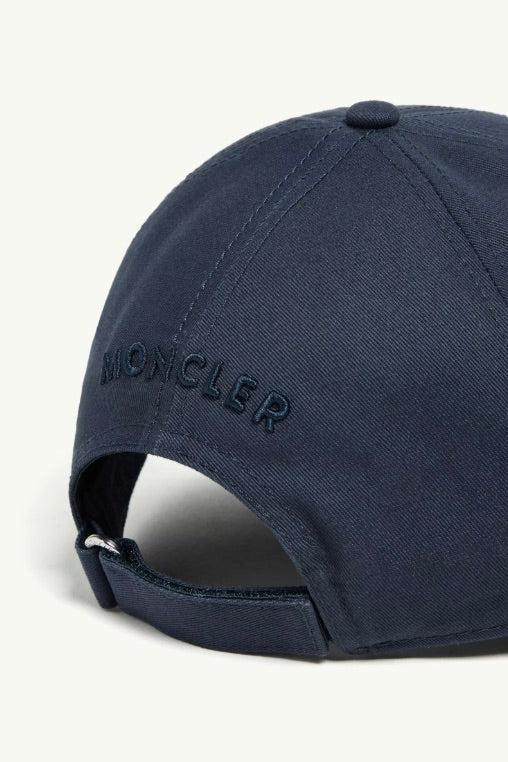 MONCLER Cotton Gabardine Baseball Cap Navy Blue - Dale