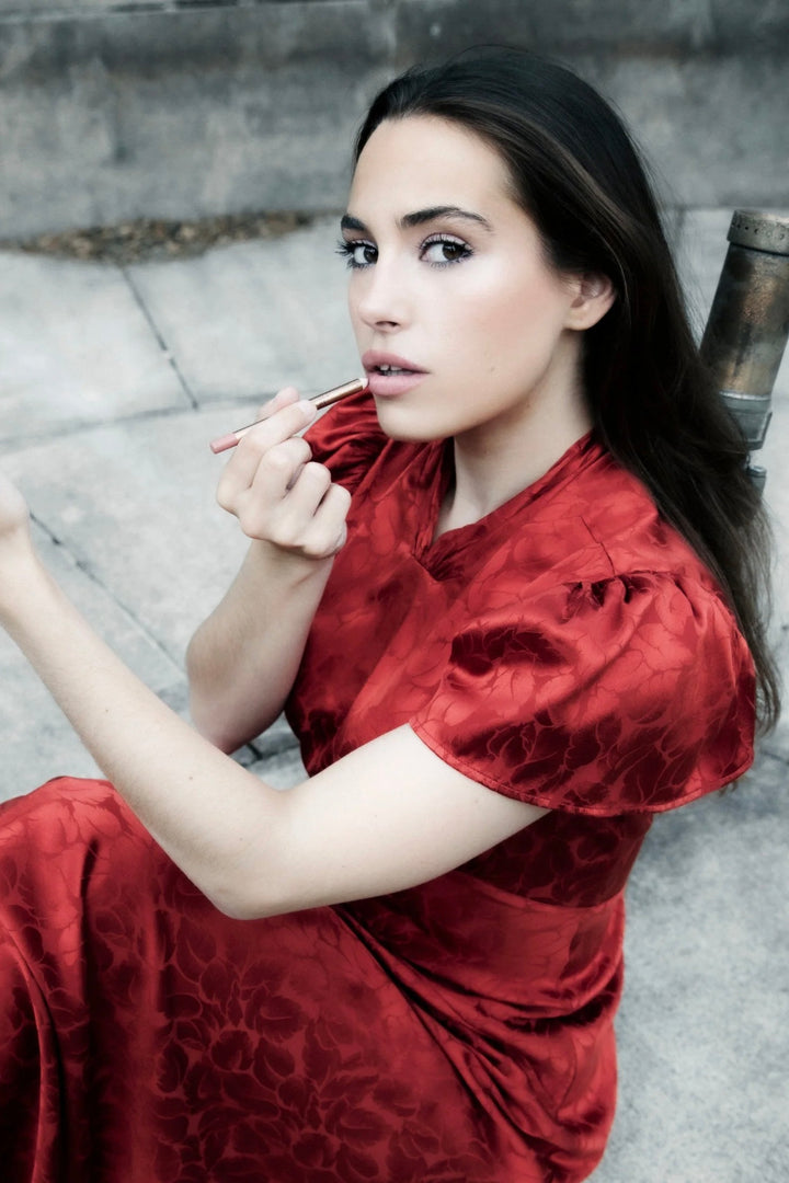 Addison Jacquard Dress Red