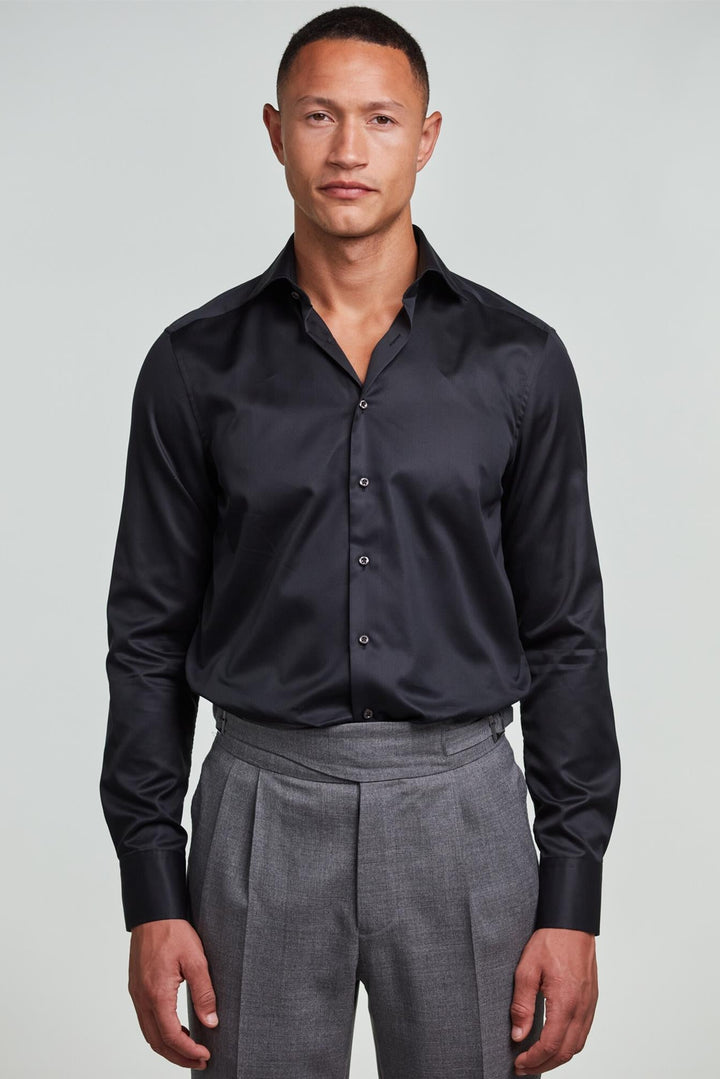 STENSTRÖMS Regular Twill Shirt C77 Black - Dale