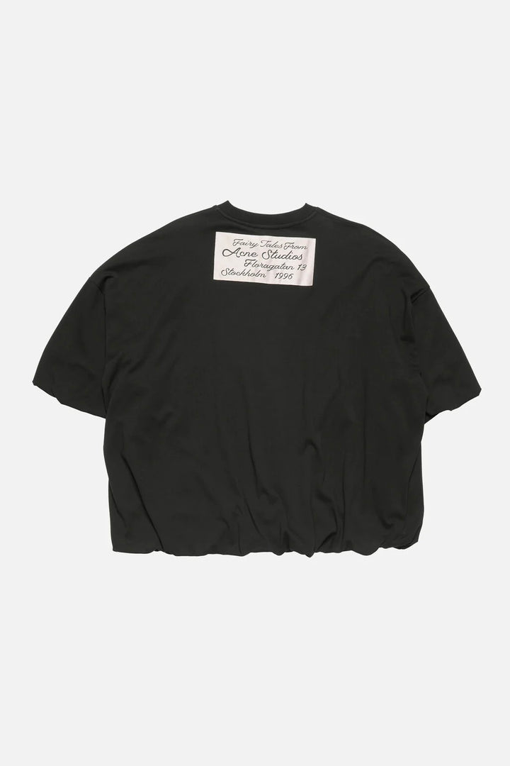 Gathered Logo T-shirt Black