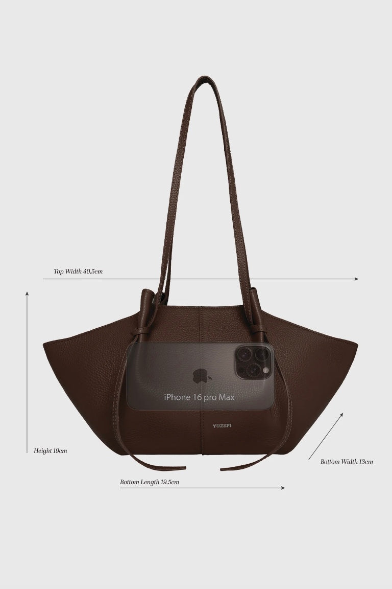 Mochi Pebble Grain Leather Hazel