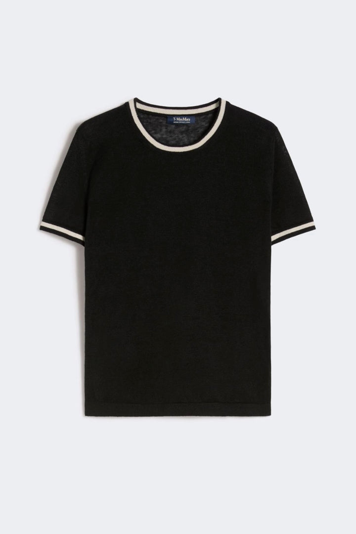 Pure Linen Sweater Black