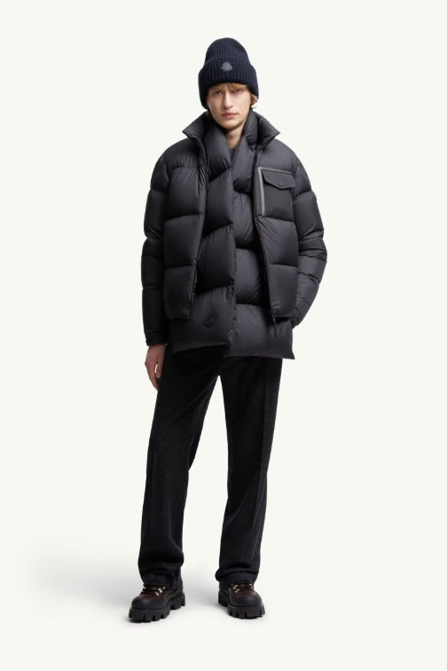 Chinon Square-Quilted Short Down Jacket