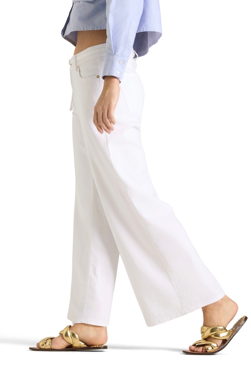 Palazzo Cropped Fresh White