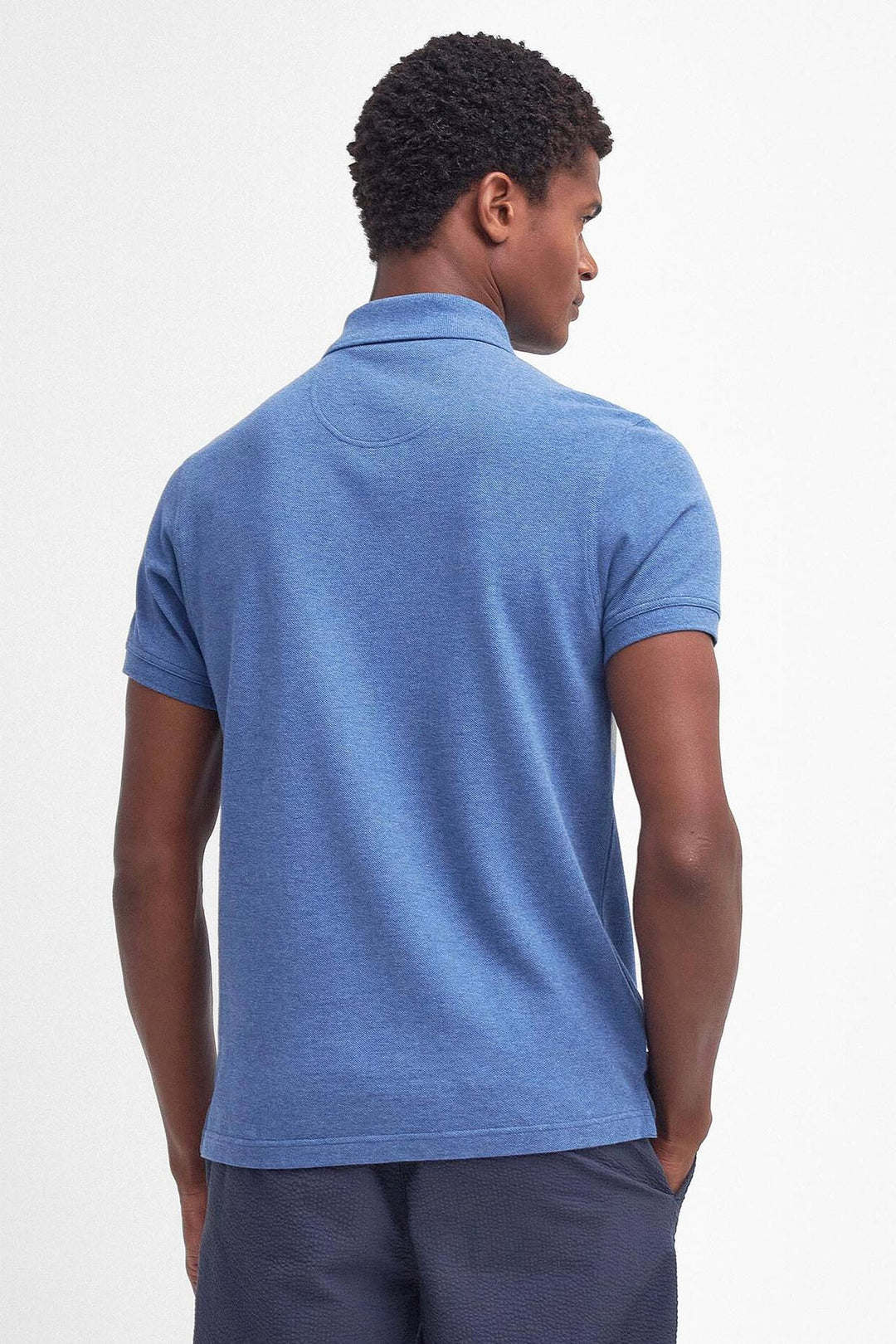 BARBOUR Tartan Pique Polo Dark Chambray - Dale