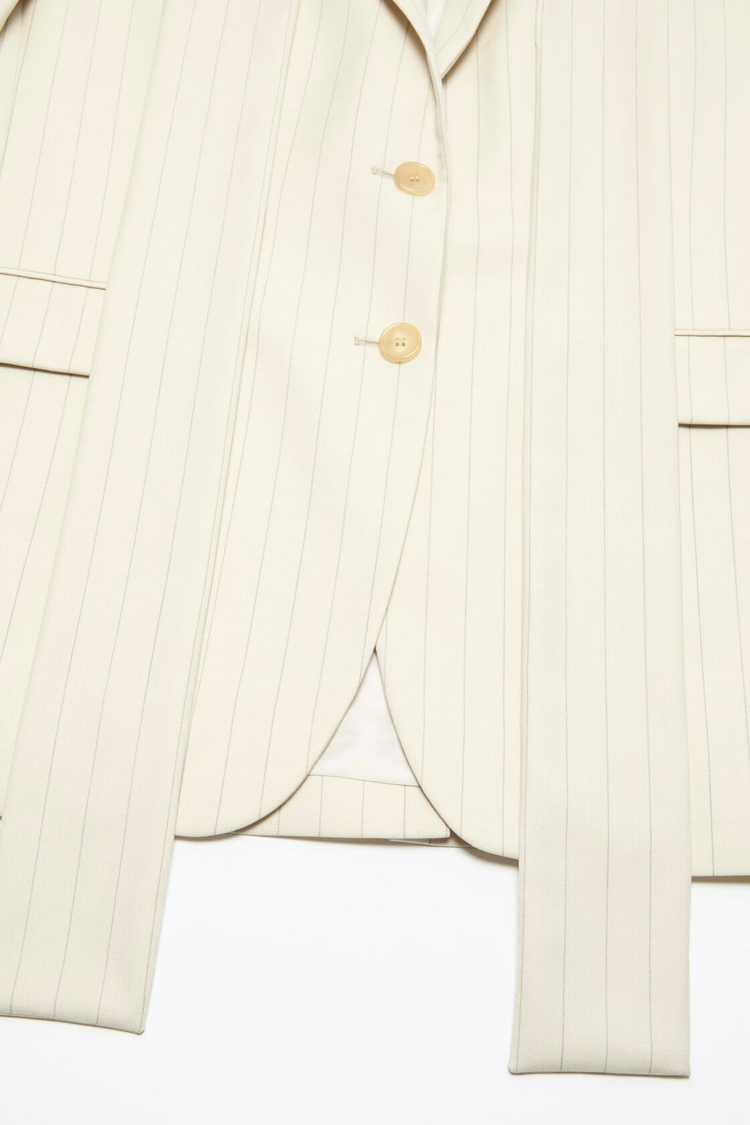 Pinstripe Blazer with Scarf