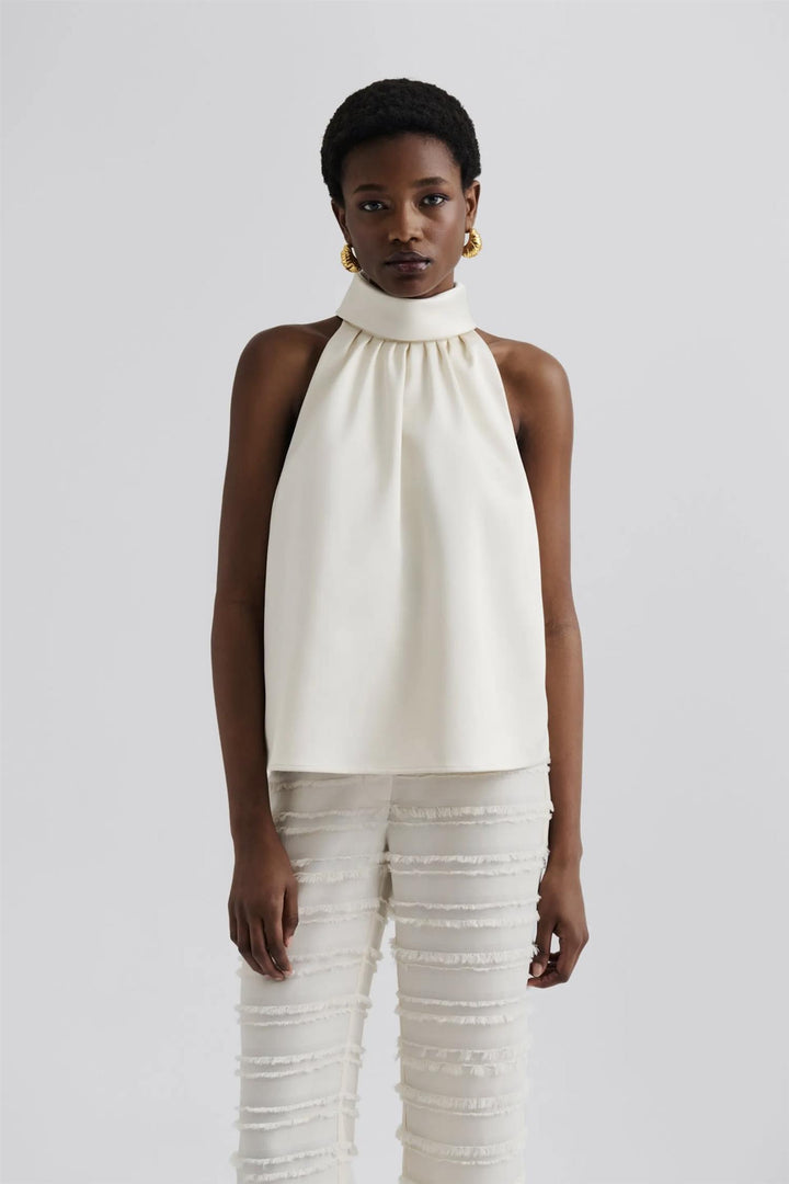 Minea Satin Halterneck Top