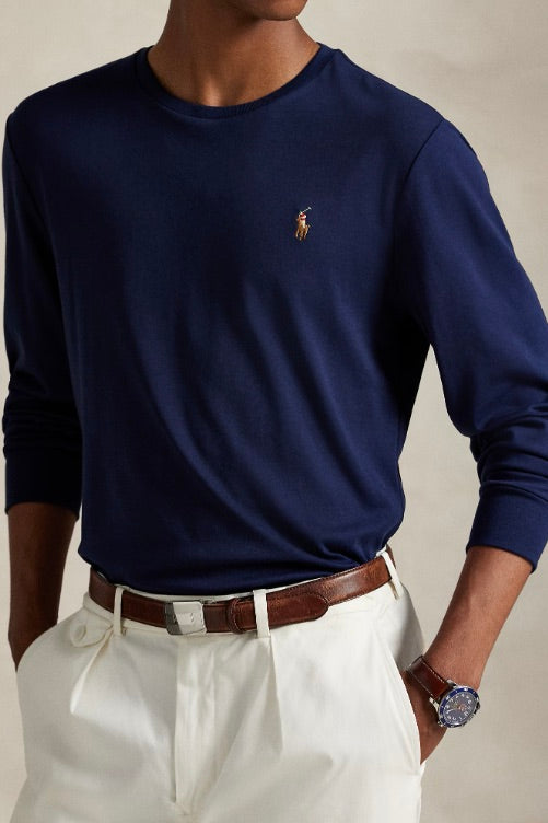 Custom Slim Fit Soft Cotton T-Shirt Refined Navy