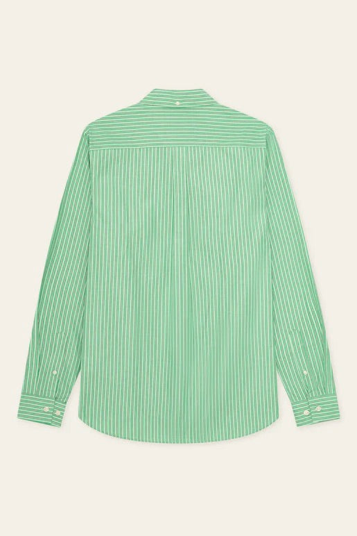 Stripe Poplin Shirt Green Spruce