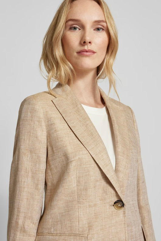 Palau Tailored Herringbone Linen Jacket