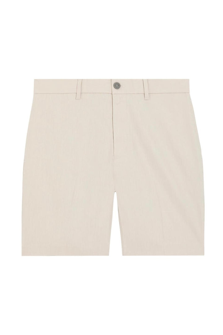 Linen Lyocell Stretch Shorts Silver Lining