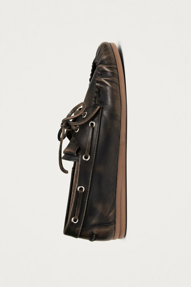 Rowan Brushed Brown Leather Loafers