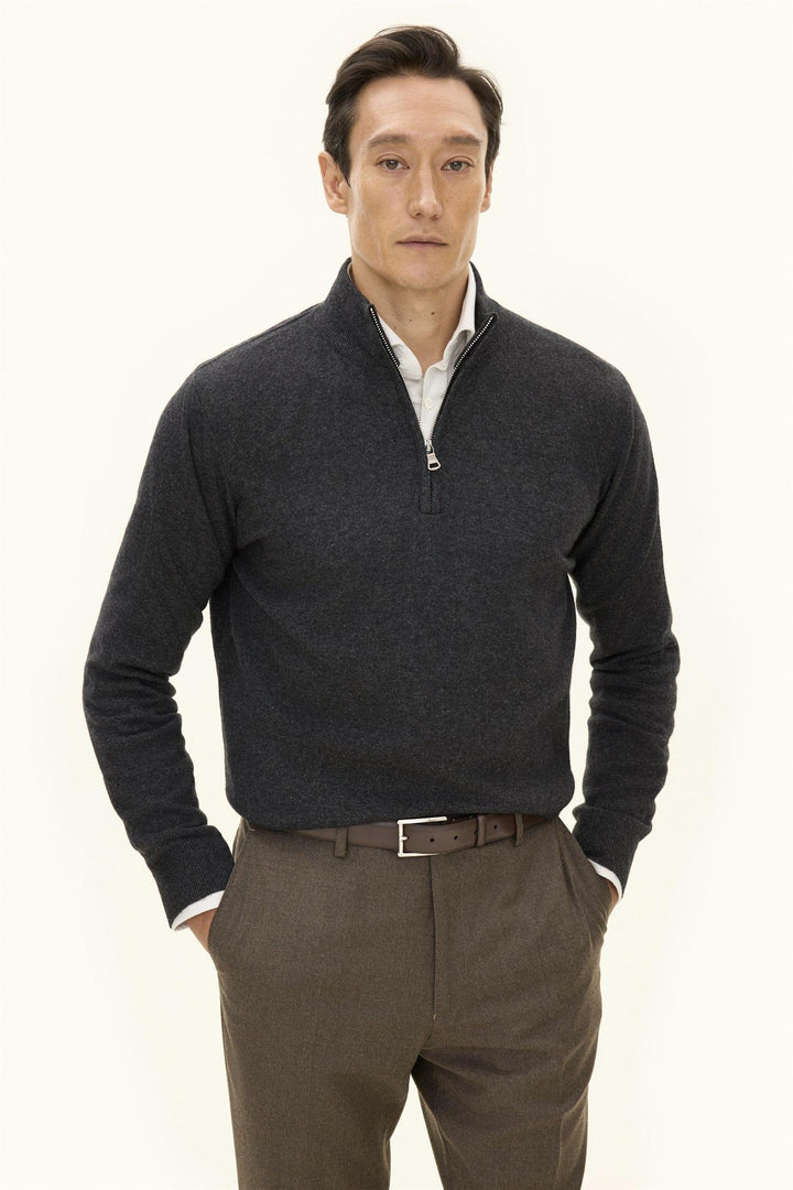 Patton Half Zip Dark Grey