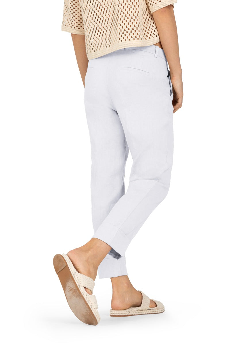 CAMBIO Krystal Linen Pant Pure White - Dale