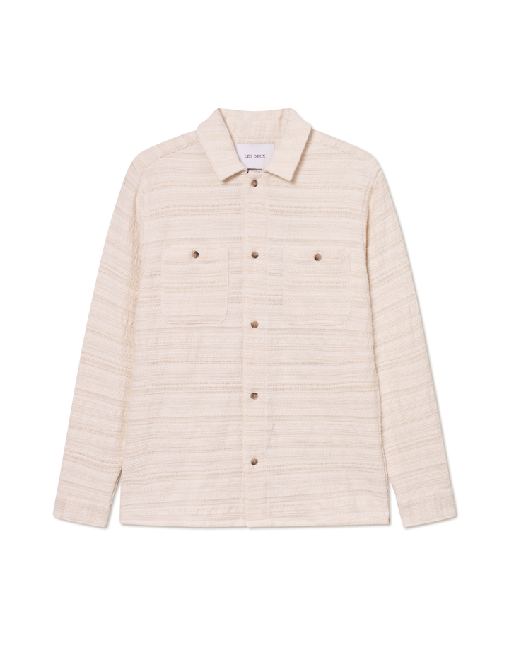 LES DEUX Jonas Structured Stripe Overshirt - Dale