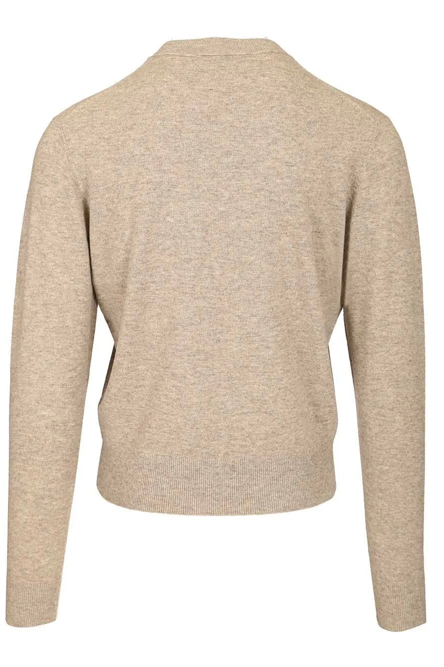 Crew Neck Jumper Yak-Wool Greige Melange