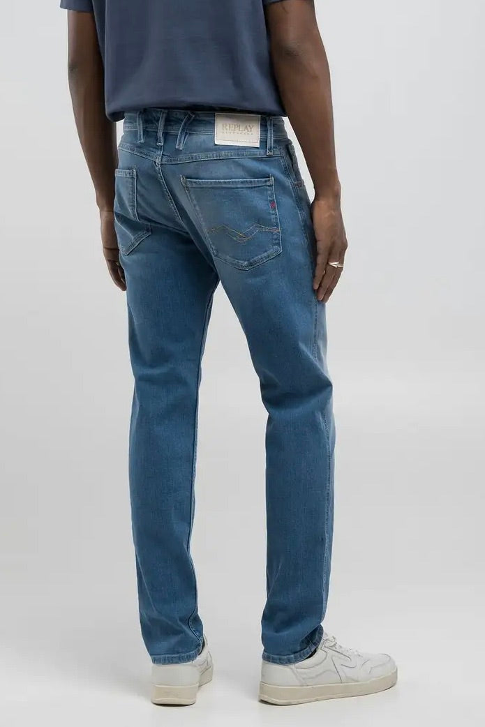 Anbass Slim Fit Jeans Mid Blue