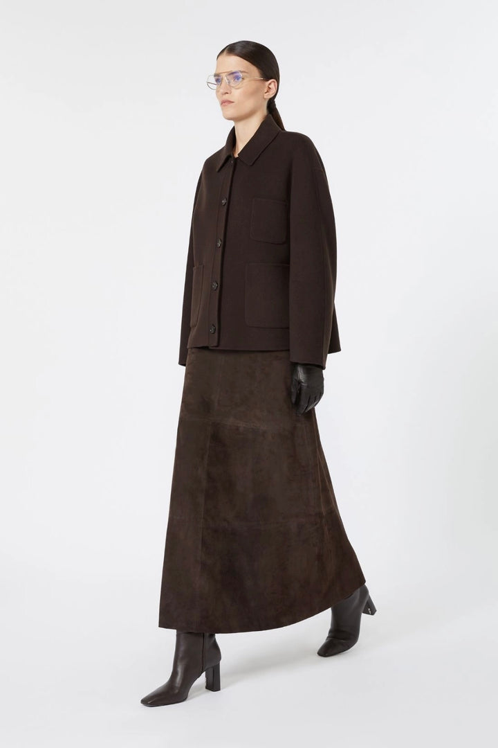Wool Broadcloth Jacket Brown