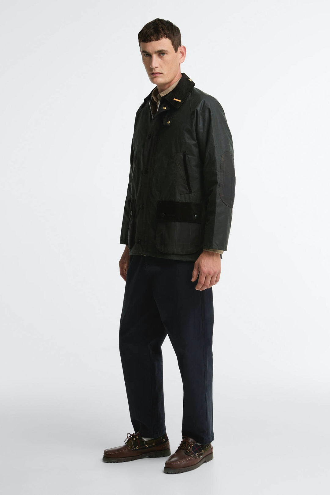 Barbour Patch Bedale Wax Jacket Sage