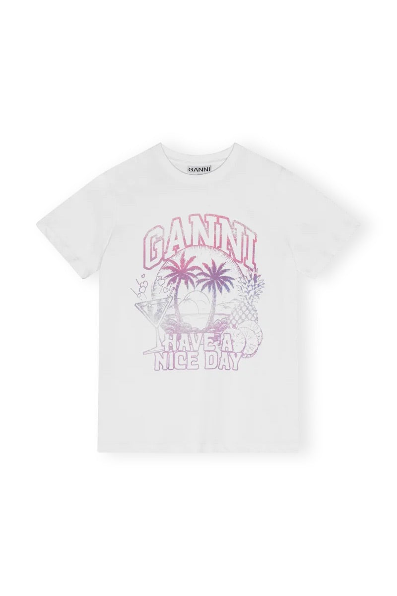 GANNI - Basic Jersey Coctail Relaxed T-shirt - Dale