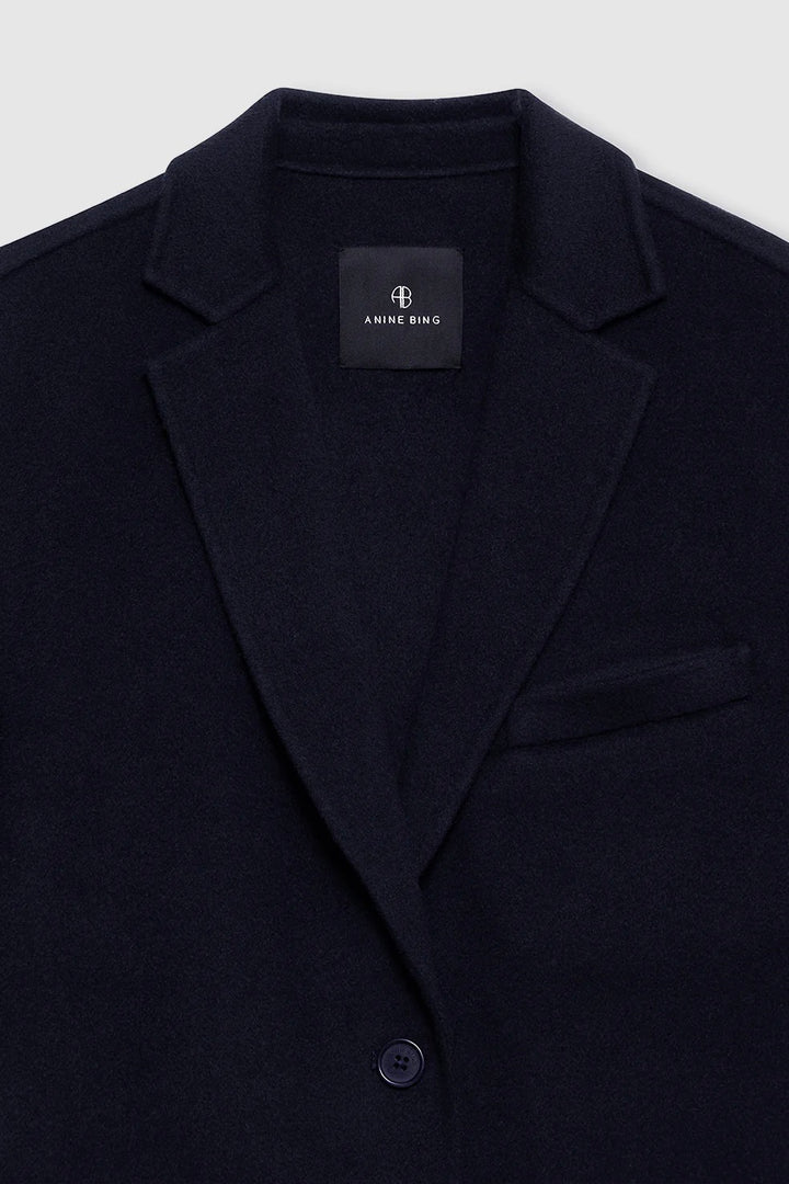 ANINE BING Quinn Blazer Cashmere Blend Midnight Blue - Dale