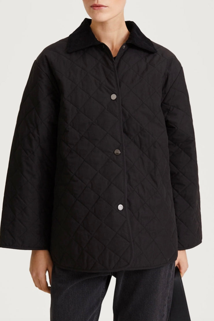 Sabria Quilted Jacket Black