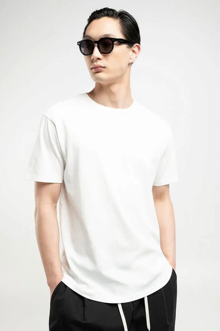 Sartoriale Crew-Neck Jersey Tshirt  Chalk