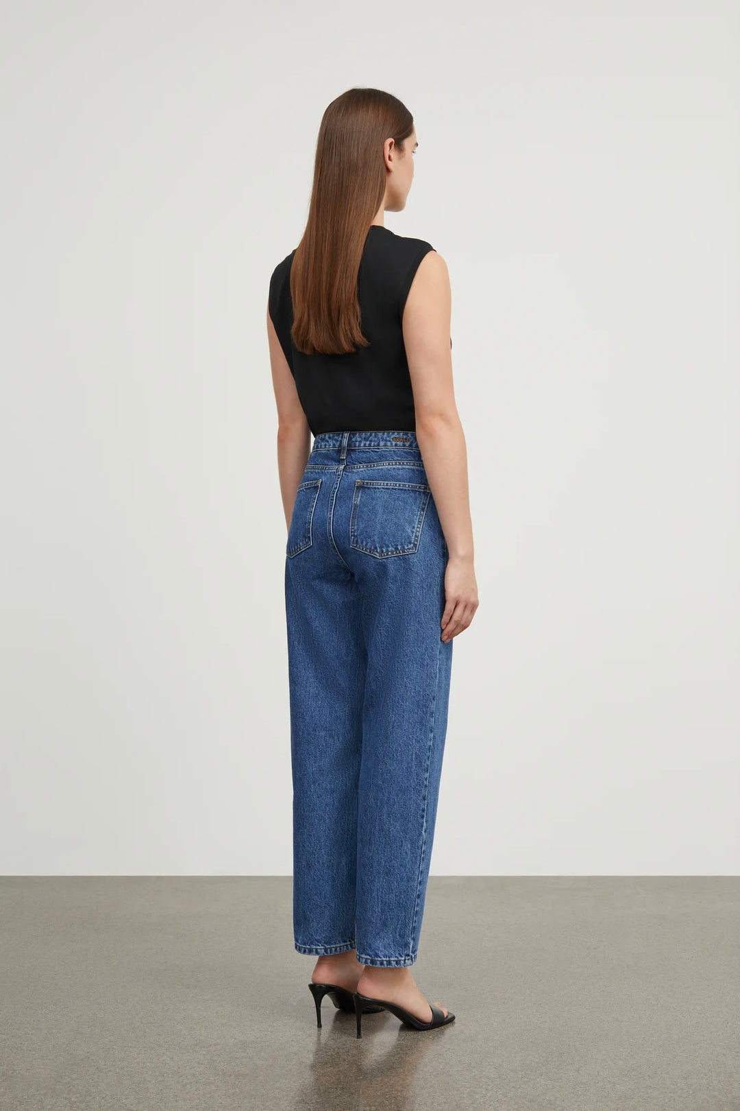 Allison Cropped Jeans Mid Blue