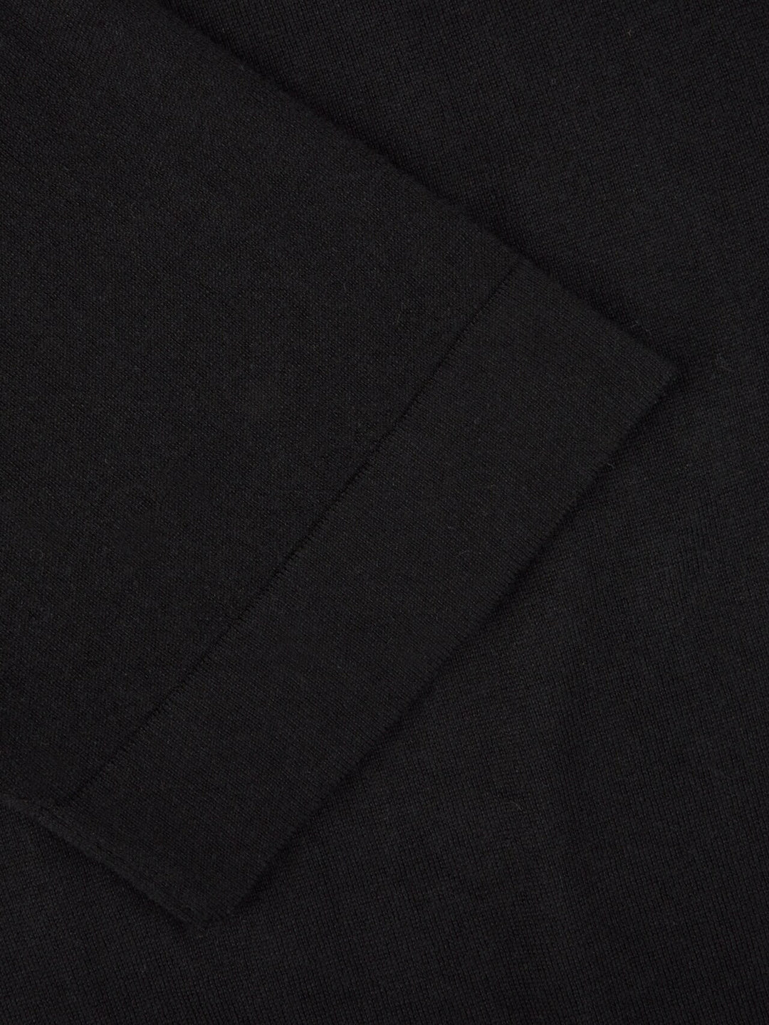 Silk Cashmere Knitted Tee Black