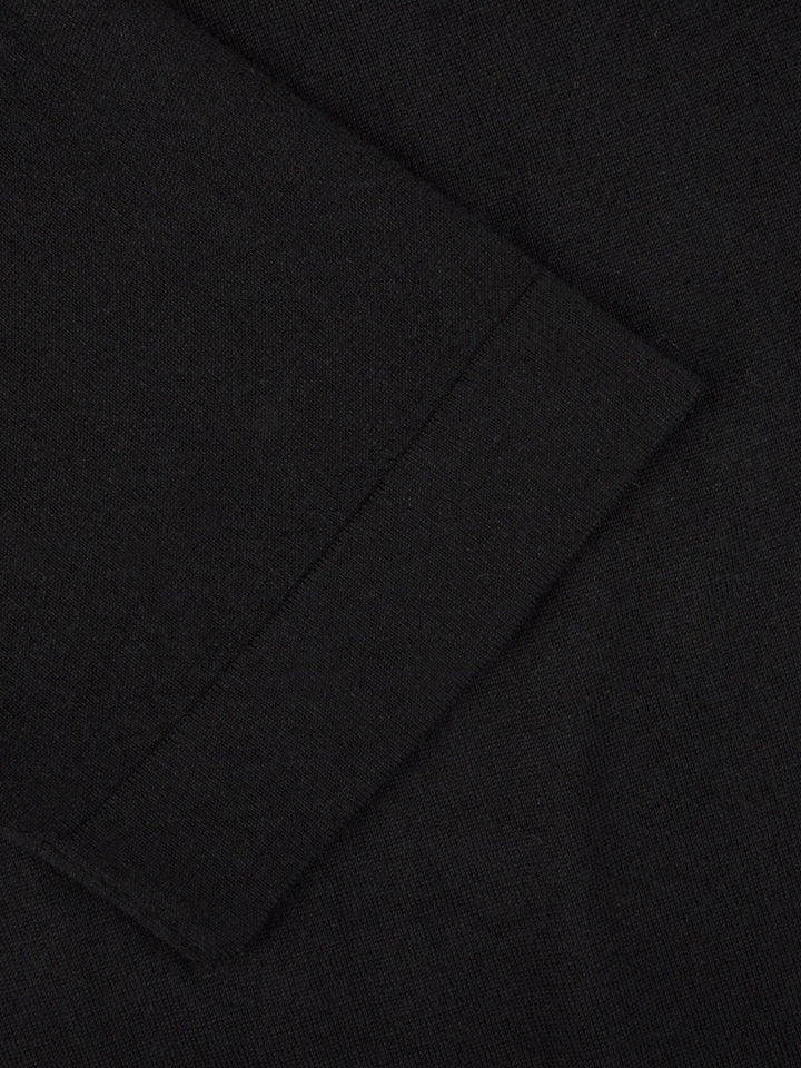 Silk Cashmere Knitted Tee Black