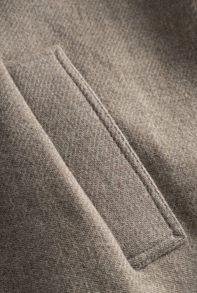 Caro Textured Woll Warm Grey