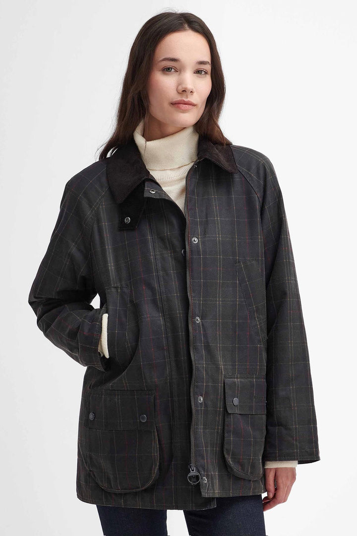 Tartan Ashby Waxed Jacket Dark Classic