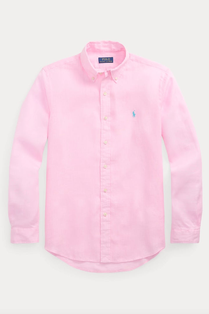 Custom Fit Linen Shirt Carmel Pink