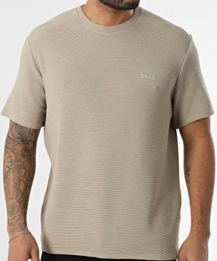 Rib T-Shirt Light Beige