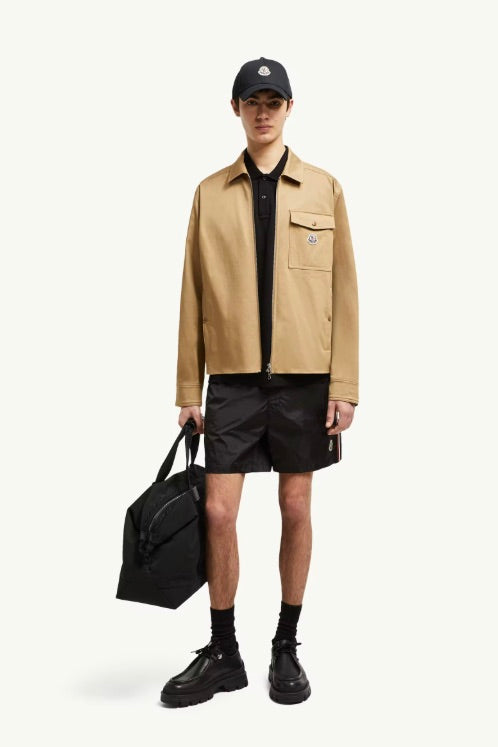 Tricolour-Trimmed Swim Shorts Black