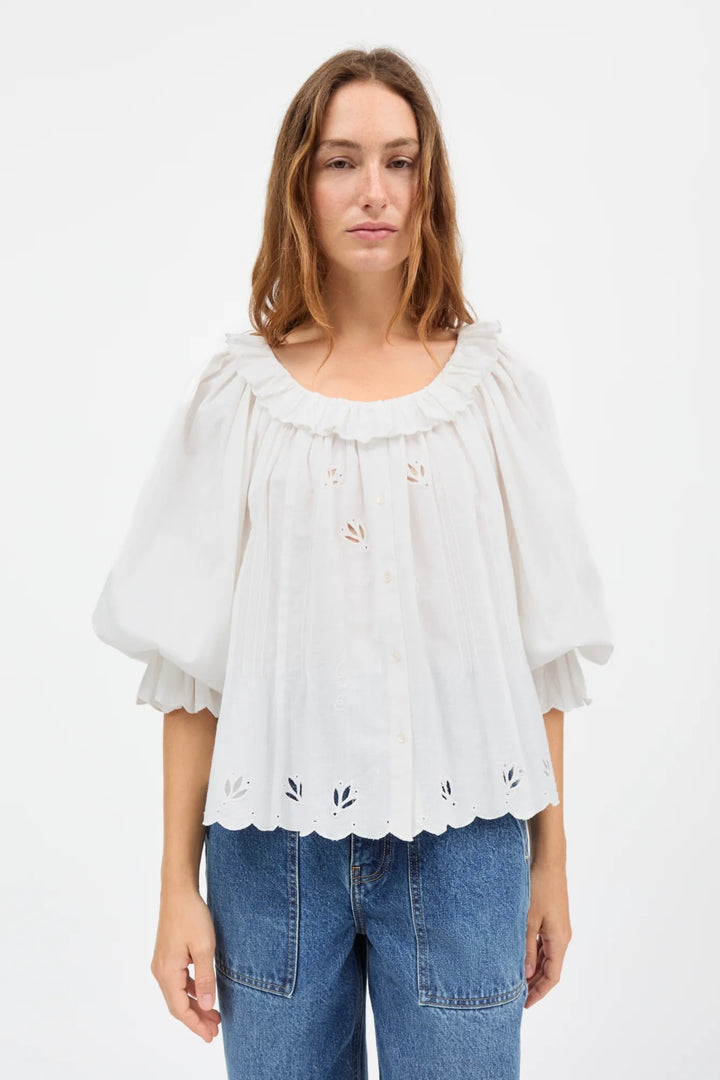 SKALL studio Fleurie Blouse Optic White - Dale