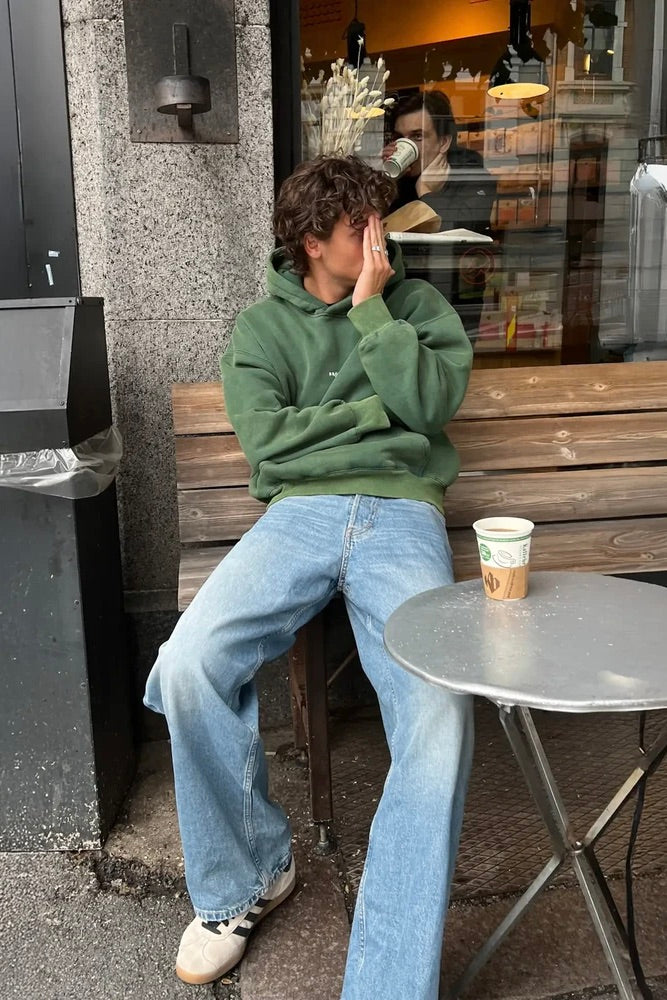 Vintage Green Logo Hoodie