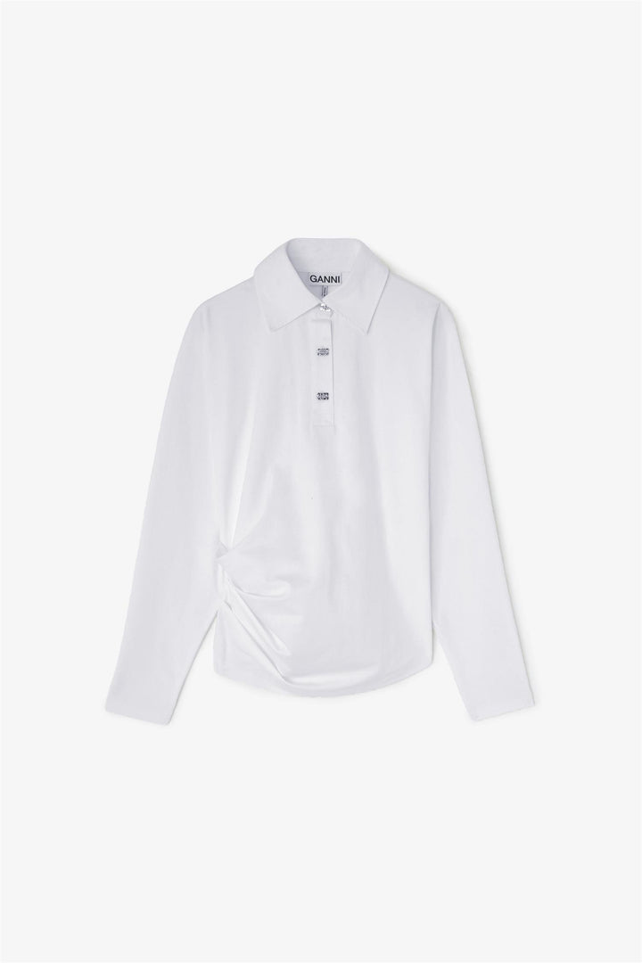 Heavy Stretch Jersey Draped Polo